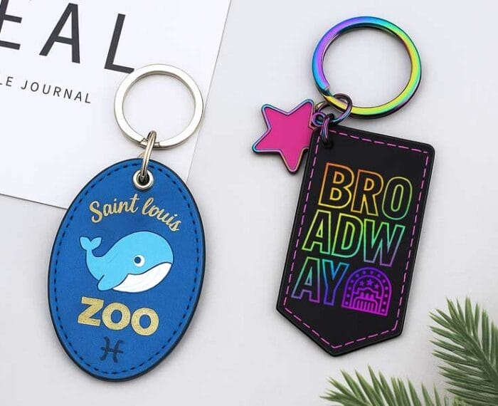 印刷皮革鑰匙圈、皮革磁扣套