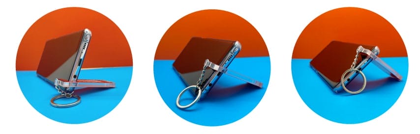 Bespoke-Acrylic-cell-phone-stand-keyring