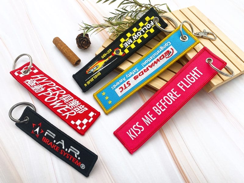 刺繡鑰匙圈、客製化飛行前移除鑰匙圈
