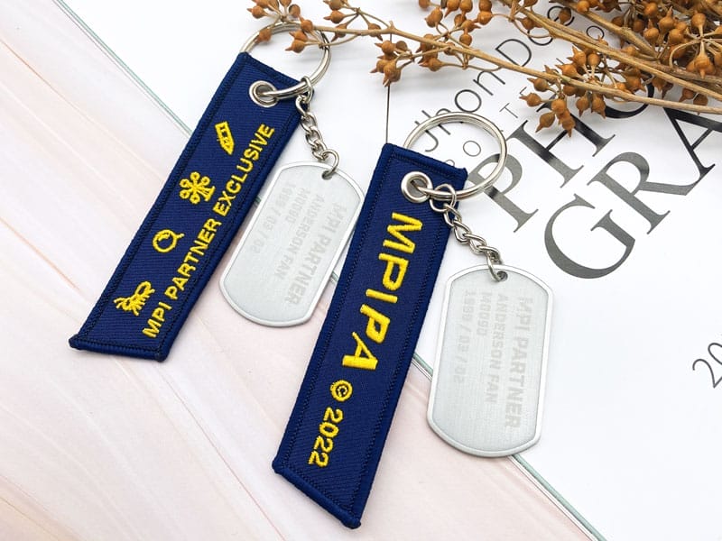 刺繡鑰匙圈+狗牌