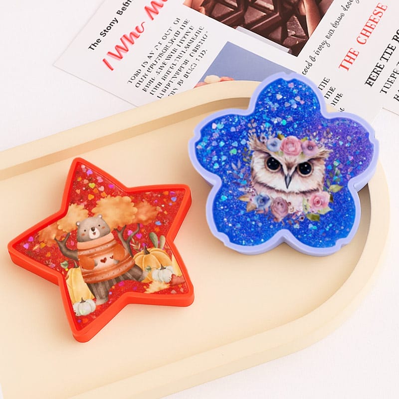 透明杯墊、流沙杯墊