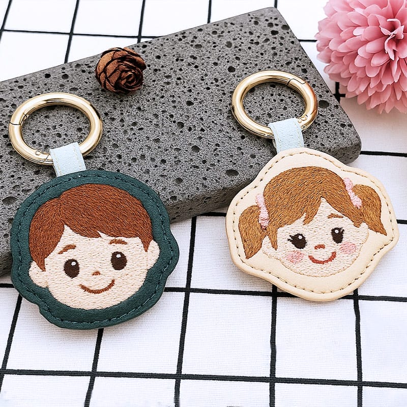 皮革刺繡鑰匙圈製作